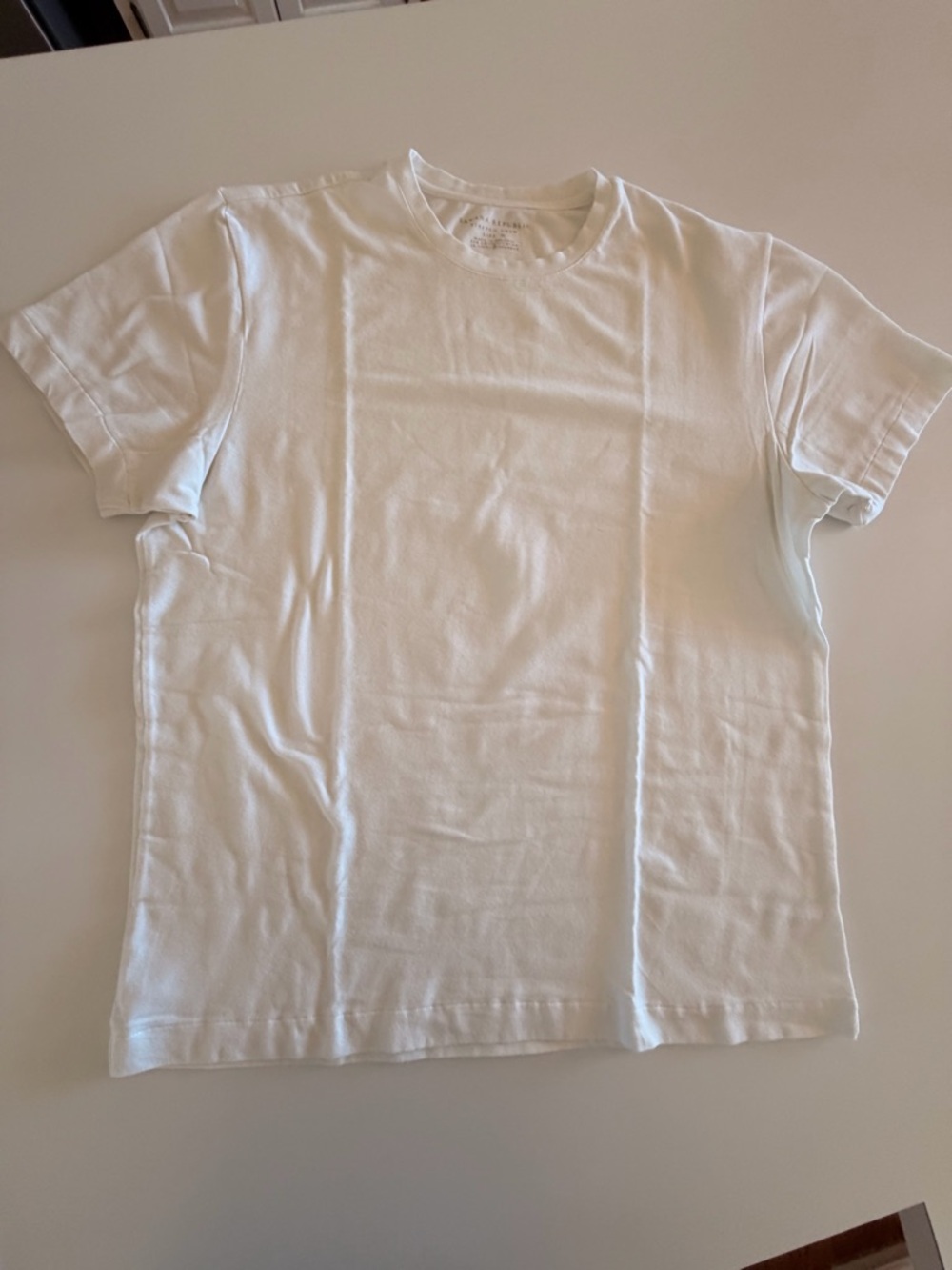 Banana Republic White Classic Stretch Crew Neck Short Sleeve Tee, Men’s Sz XL - Picture 13 of 13